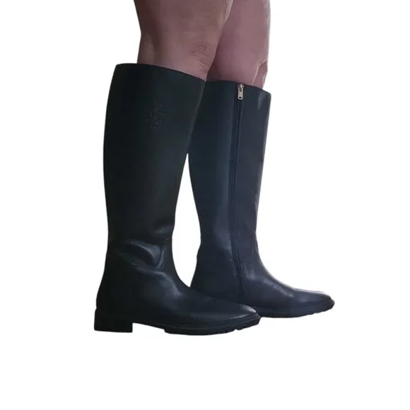 Coach Fynn Leather Boots Black - Picture 4 of 7